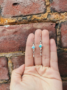 Opal Earrings with Dangle