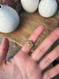 Yellow CZ Sterling Ring