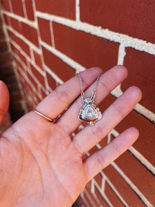 White Trillion Cut Cubic Zirconia Necklace