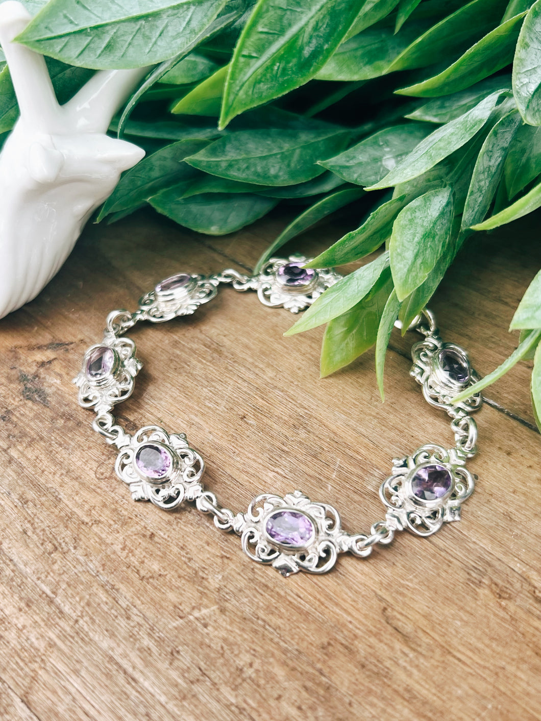 John Hiras: Genuine Amethyst Bracelet