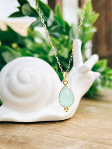 Gold Aqua Necklace