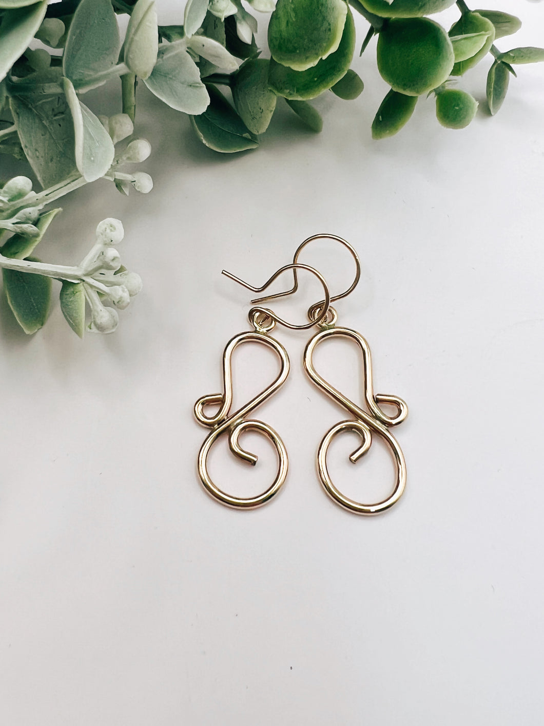 Chad Miller Metalsmith: Swirl Gold Filled Earrings