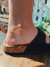 Load image into Gallery viewer, Long Swirl Gold Filled and Sterling Silver Anklets
