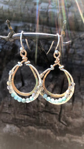 Amazonite Bronze Earrings