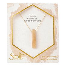 Load image into Gallery viewer, Citrine Stone of Good Fortune Necklace
