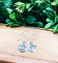 Load image into Gallery viewer, Sterling Silver: Lotus Dangle Earrings
