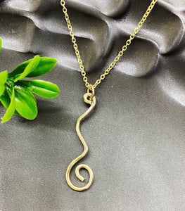 Chad Miller Metalsmith: Squiggle Necklace Gold Filled