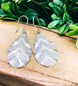 Sterling Silver: Leaf Earrings