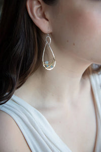 Aquamarine Spun Earrings