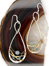 Load image into Gallery viewer, Aquamarine Spun Earrings
