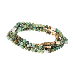 African Turquoise Wrap Bracelet